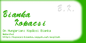 bianka kopacsi business card